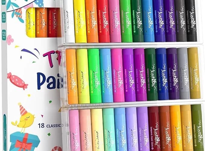 36 Colors Tempera Paint Sticks with 120