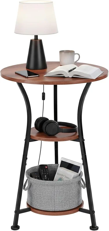 Dulcii Small Round End Table for Narrow