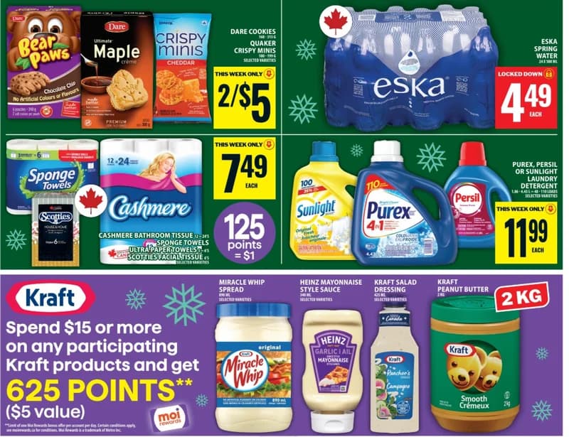 Food Basics Ontario: Spend $15 Or More on Participating Kraft Products and Get 625 Points ($5 Value)