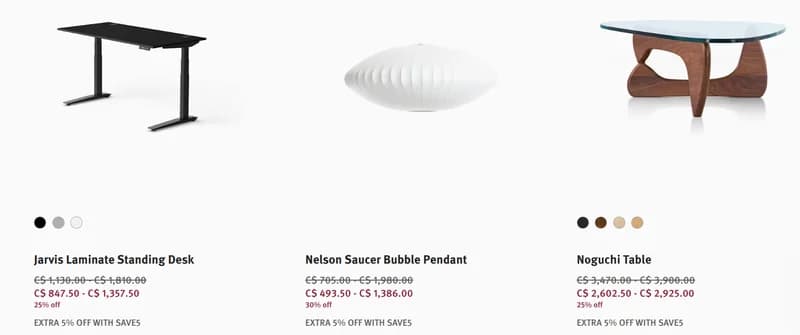 Herman Miller Canada: 25% off Everything + Extra 5% off with Promo Code + More