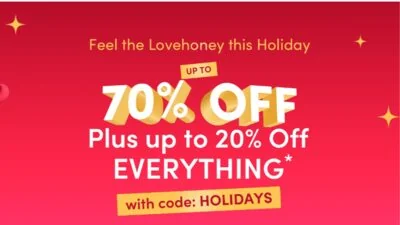 Lovehoney Canada Holidays — Festive Deals & Up to 70 % Off