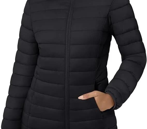MAGCOMSEN Womens Quilted Puffer Jacket Lightweight Stand