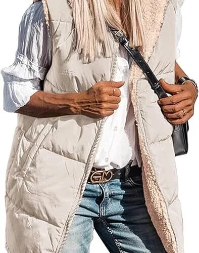 PRETTYGARDEN Womens 2025 Fall Lightweight Vests Sleeveless