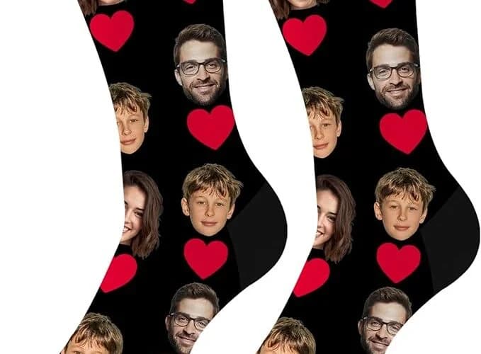 Socks with Faces on Them Custom