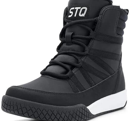 STQ Womens Winter Walking Boots Zip Up