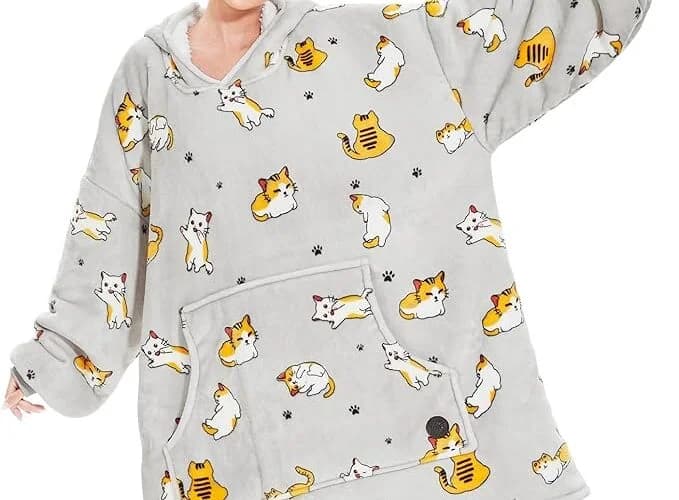 THREE POODLE Wearable Blanket Hoodie