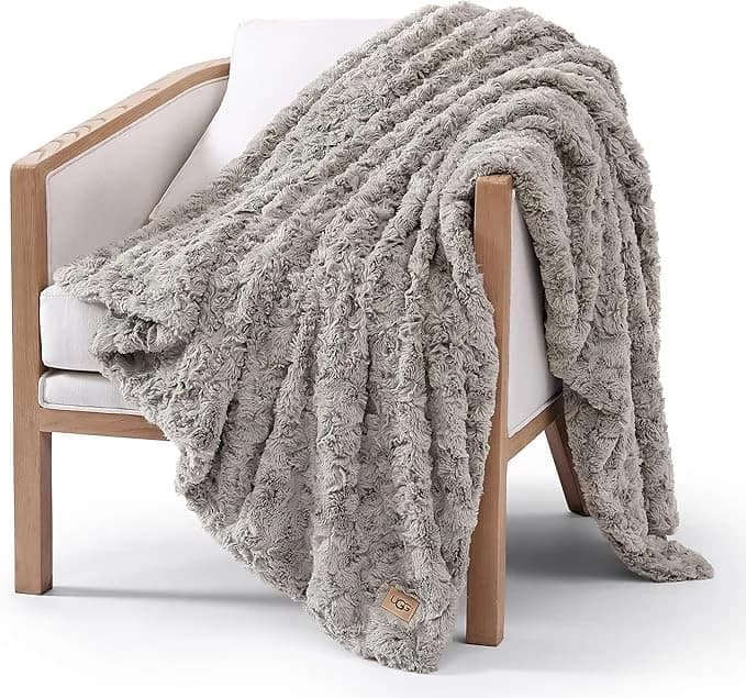 UGG Faux Fur Throw Blanket for Couch